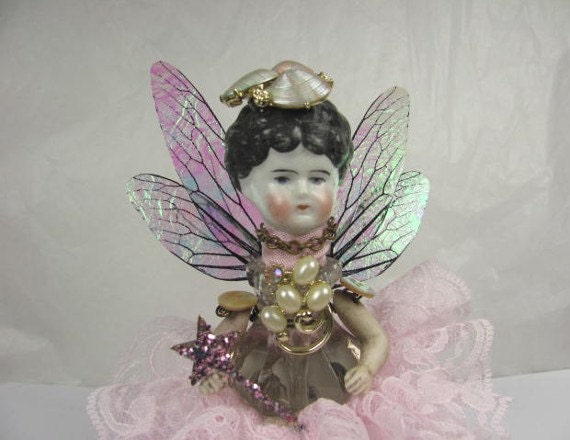 Angel "Pretty in Pink" Assemblage Art Doll
