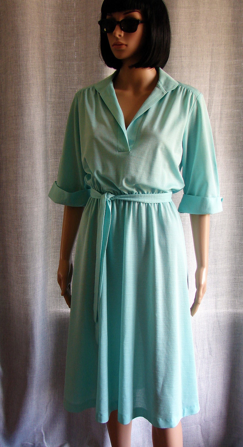 Vintage 1960s Ms. Sugar Blue/Green Dress-ON SALE