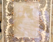 Henna on Picture Frame, Original Henna Designed Frame, Unique OOAK Global Henna Art