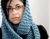 Peacock Blue Infinity Circle Scarf