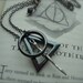 THE DEATHLY HALLOWS - Unisex Wizarding Inspired Necklace Hematite Gunmetal Three Peverell Brothers Guy Man