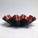 Red Hand Painted Vinyl Record Bowl