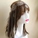 Fringed Silver Bridal Wedding Headpiece Needle art Beadwork Wedding Veil