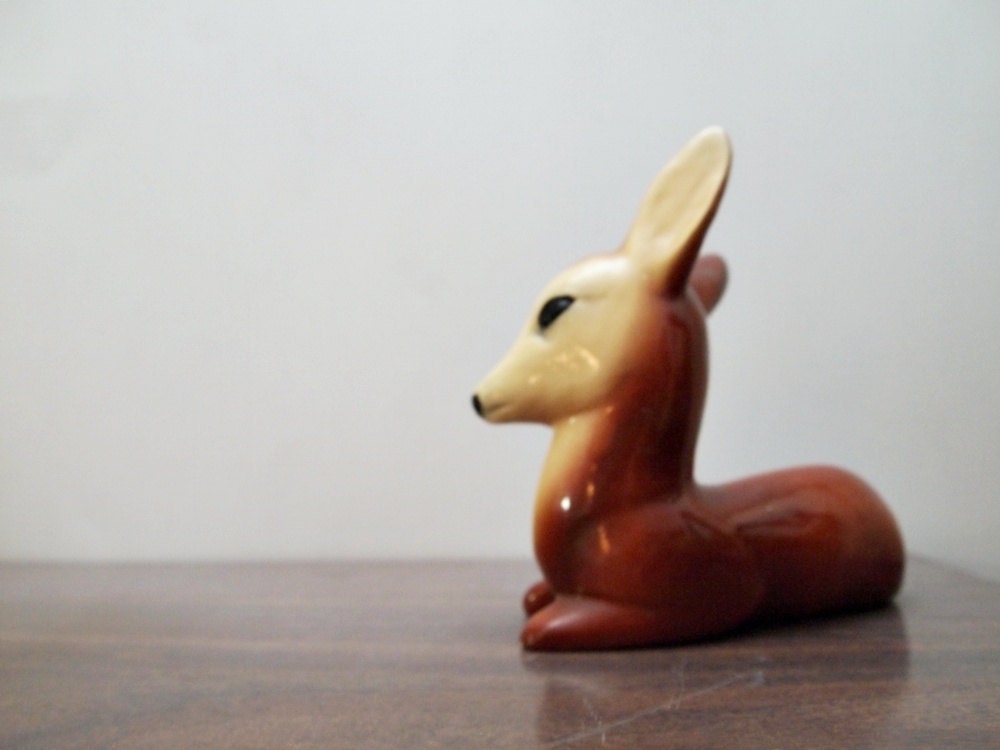vintage Large Deer Sculpture, woodland dream