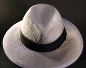 Silver Gray Black Fedora, Stephen Fry's Hat (Custom Made)