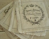 Handmade, Coasters, French, Shabby Chic, Cottage, Farmhouse (Paris Labels 1)