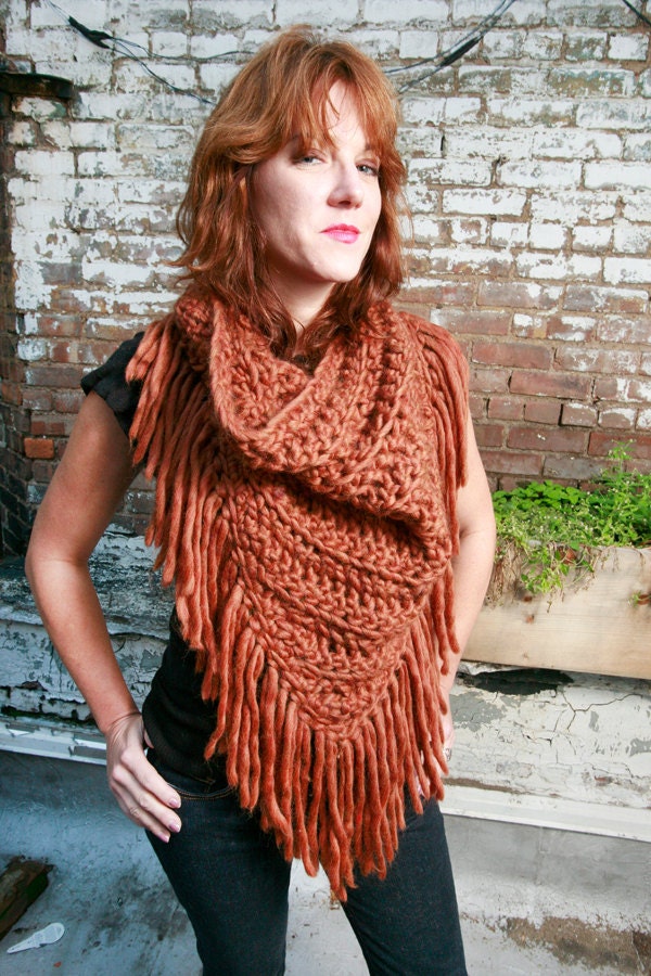 SALE- The Lola Scarf in Wool Spice Orange