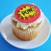 Pow Fondant Cupcake Toppers for Superhero Theme Birthday Parties