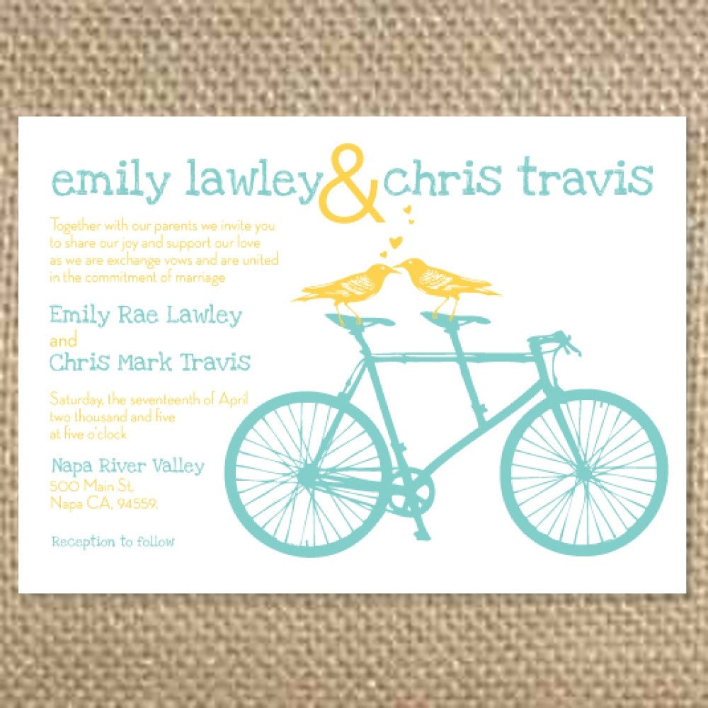 Bicycle Wedding Invitations