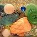 TropicalThemed Button Picture Frame for 4"x6" photo