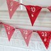 Christmas Pennant Advent Calendar. Handmade by Peppermint Pinwheels