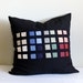 Modern Colorblock Throw Pillows. Quilted Decorator Pillows. Set of 3
