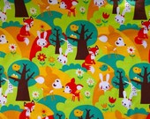 1.1 YARD (1 meter) Organic jersey fabric Summer forest' by bora
