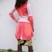 Coral Pink Upcycled Cashmere Cardigan Sweater Made in England UK