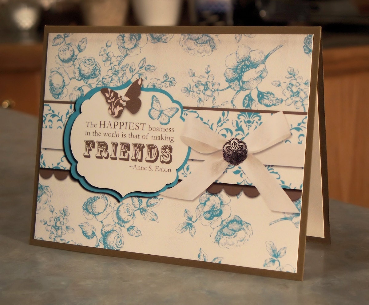Friendship Card - Beau Chateau - Stampin Up Friends 24-7 Notecard