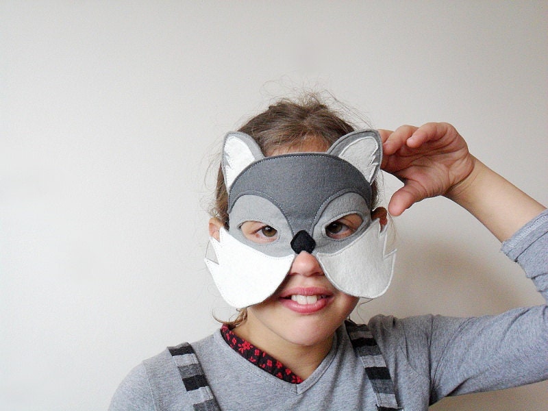 Wild Cat or Puma Kids Animal Mask, Children Felt Carnival Mask, Halloween Dress up Costume Accessory, Pretend Play Toy, Boys, Girls, Toddler