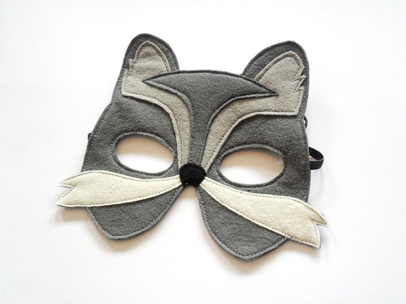 Wolf Kids Mask Children Felt Carnival, Costume Accessory, Dress up, Pretend Play Toy,  Boys, Girls, Toddlers