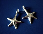 SALE - (2) Bali Sterling Silver Starfish Charms