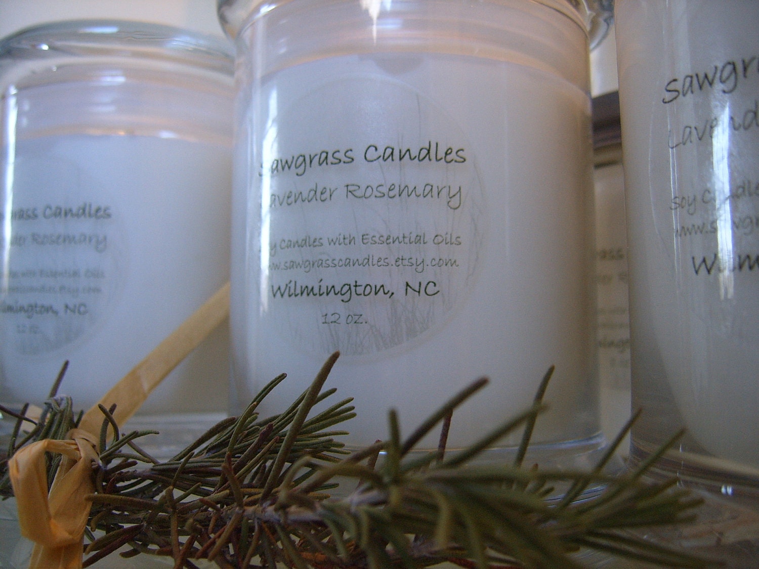 Lavender Rosemary - 12 oz. soy wax candle made with a blend of essential oils