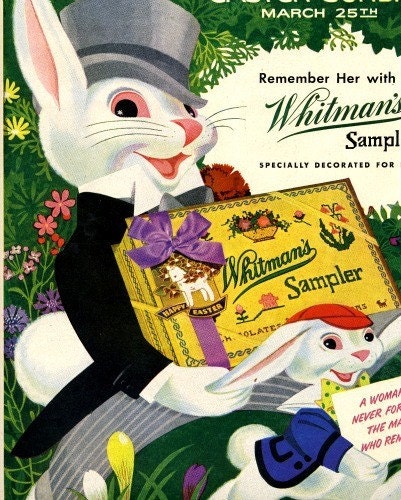 vintage easter sunday bunny 1951 advertisement chocolate