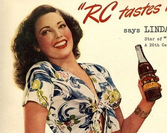 vintage linda darnell pinup fashion 1946 advertisement