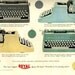 vintage 1953 turquoise pink typewriters advertisement royal