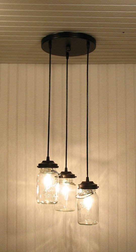 Vintage Canning Jar CHANDELIER Created NEW