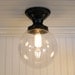 Biddeford I. Large Clear SEMI FLUSH Ceiling Light