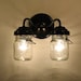 Vintage CLEAR Canning Jar DOUBLE Sconce