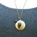 red top little black owl locket