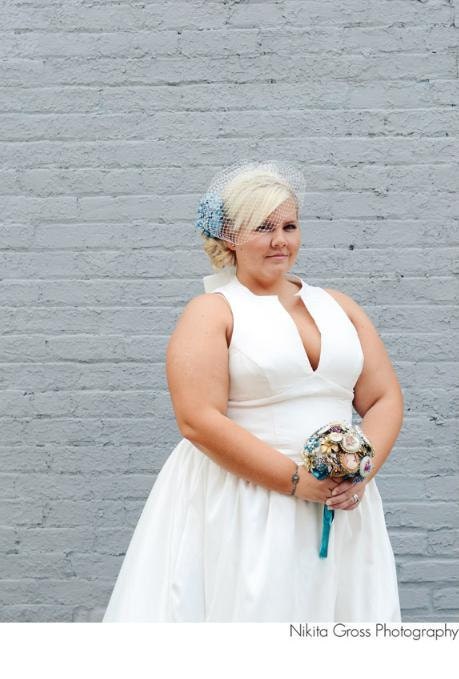 Wedding Dress with Collar Neckline - Inspired by Oscar de la Renta