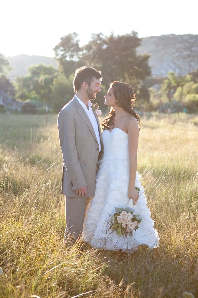 Ruffle Tea Length Wedding Dress
