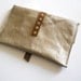 Leather case clutch -  gold