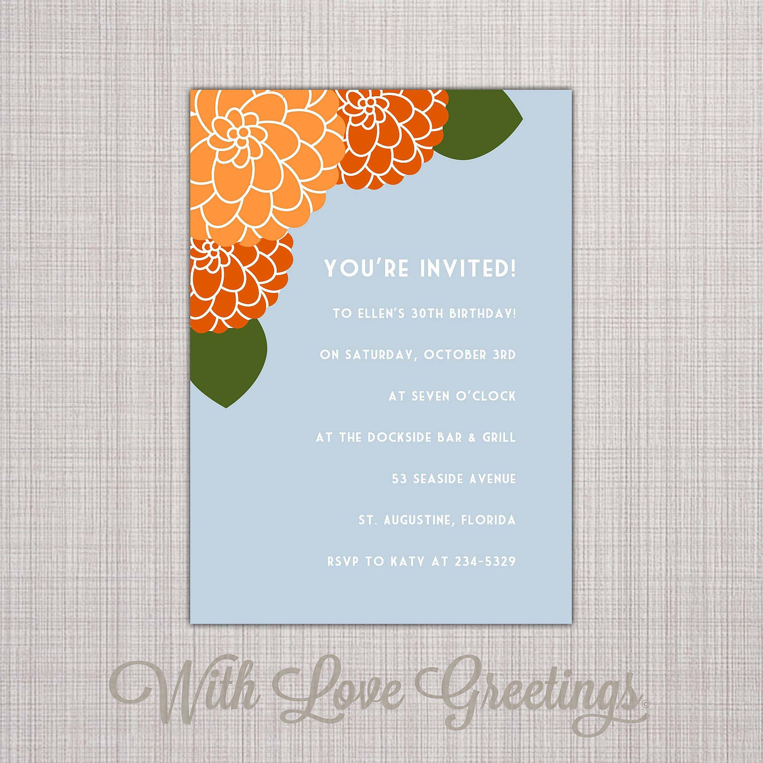 Modern Floral Invitation