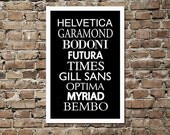 Typeface Bus Roll Poster / Subway Scroll / Tram Banner 20in x  30in
