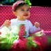Watermelon Wonderland Super Fluff Birthday Set- Includes tutu, shirt and matching bow-Perfect for 1st 2nd 3rd 4th 5th Birthday
