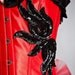 Custom Size red and black burlesque corset Ball gown