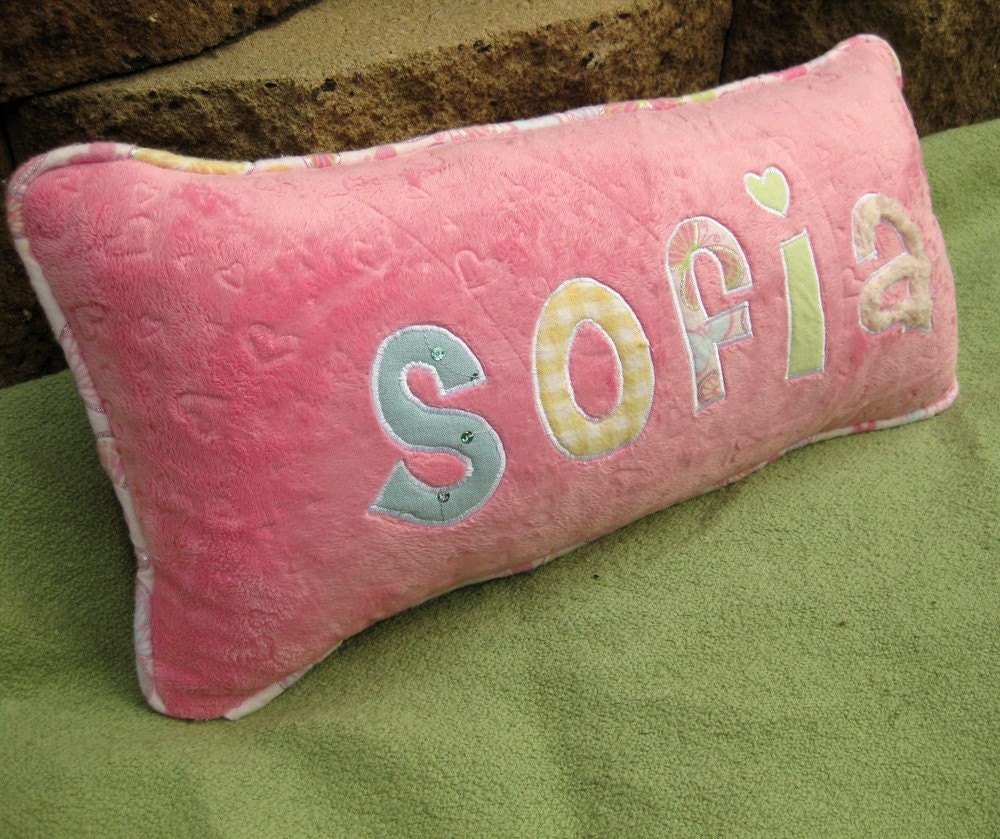 12x20 Handmade Personalized Childrens Throw Pillow