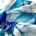 Silk Scarf Tie Dyed Blues