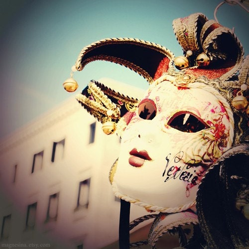 30% off Carnival Mask Venice 8x8 (20x20cm) Fine Art Travel Photography - Europe Italy home decor unique carnival