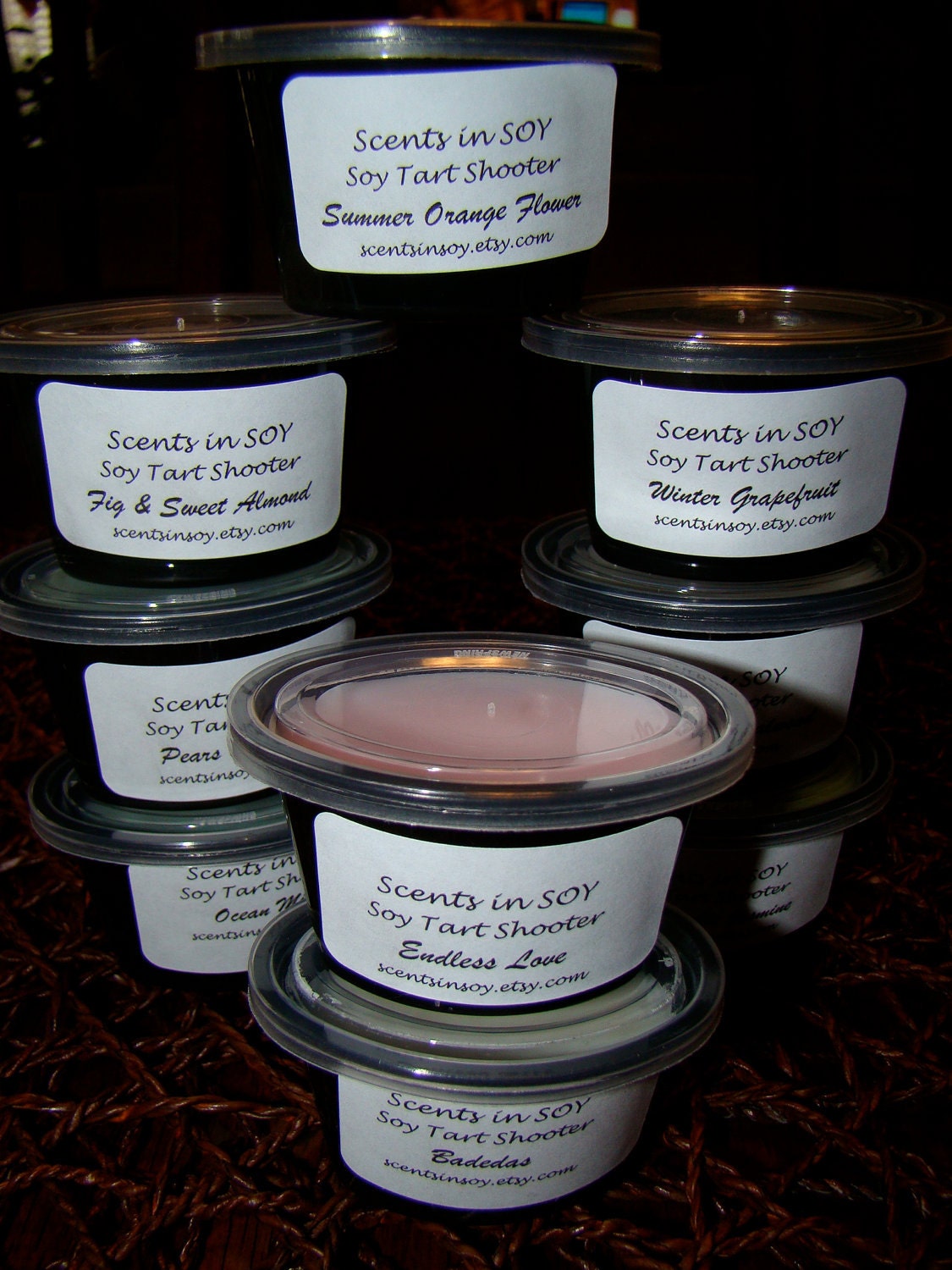 SALE - Soy Tart Shooters - Sampler Pack of 6 Premium Fragrances -