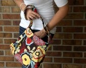 Alexander Henry's Mocca Pleated  Bag including Matching Key Fob