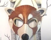 Red Panda Leather Mask, Child Size - Made to Order ECO-FRIENDLY