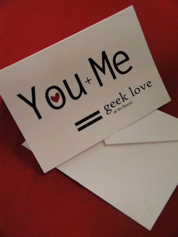 Geek love valentine (single card)