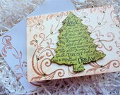 Love Card Christmas Tree Vintage Style
