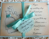 Will You Be My Maid of Honor Sister/Sister-In-Law Vintage Style Glittered NEW - Tiffany Color