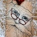 Vintage Christmas Santa Luxury Gift Tags Labels Glittered Set of Five