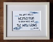 Weatherman - 5x7 Watercolor Print