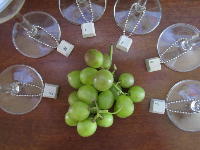 Wine Charms- Custom Personalized Keyboard Keys