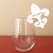 Fleur De Lis wine glass placecards - set of 50